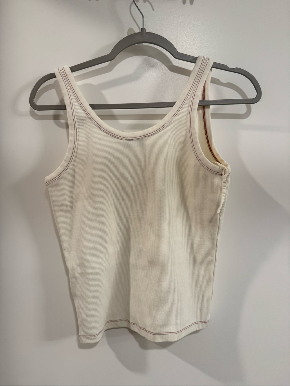 Try on Only - Sandro Cream Ribbed Lace-Up Tank - Picture 2 of 4